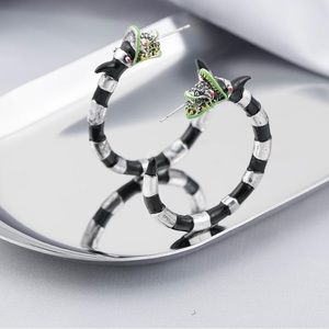 BeetleJuice Beetle Juice sand worm SandWorm hoop earrings brand new Halloween